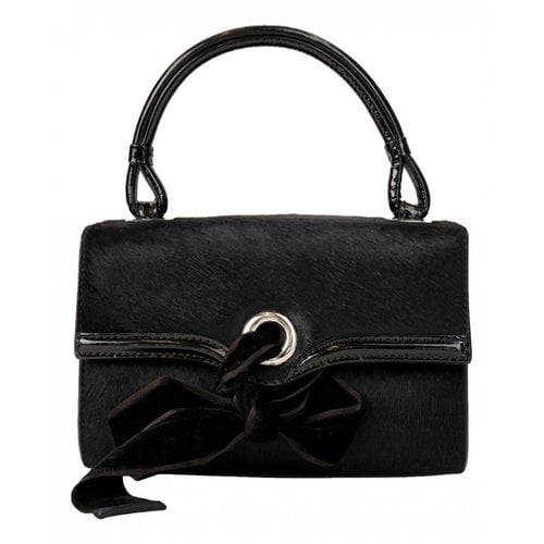 Pre-owned Alexander Mcqueen Pony-style Calfskin Handbag In Black