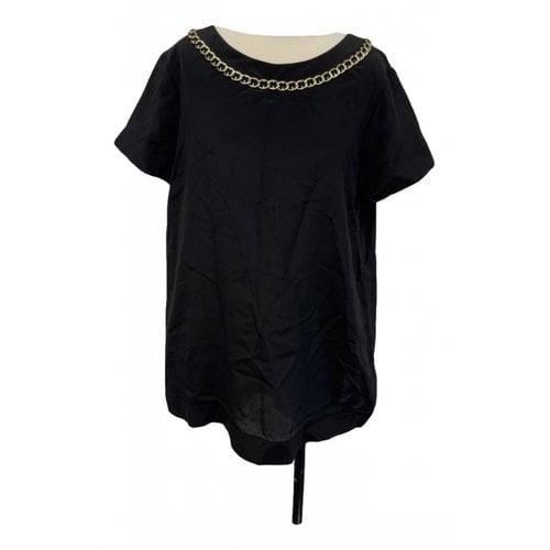 Pre-owned Moschino Silk Top In Black