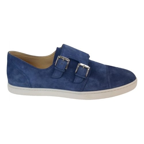 Pre-owned Christian Louboutin Trainers In Blue