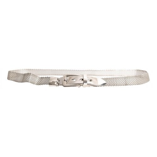 Pre-owned Moschino Belt In Silver