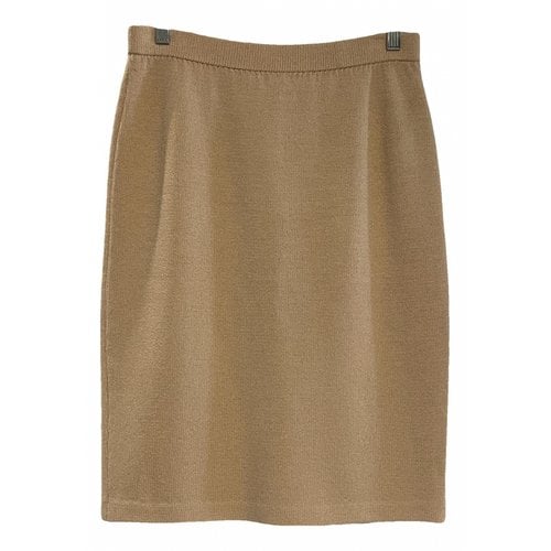Pre-owned St John Mid-length Skirt In Camel