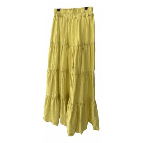 Pre-owned Mara Hoffman Trousers In Yellow