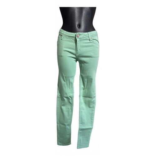 Pre-owned Victoria Beckham Slim Jeans In Green
