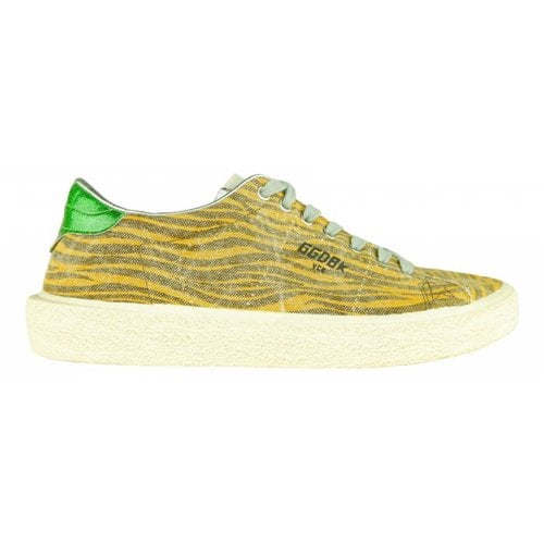 Pre-owned Golden Goose Haus Leather Trainers In Yellow