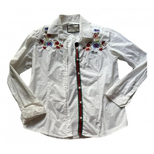 Pre-owned Gucci Top In White