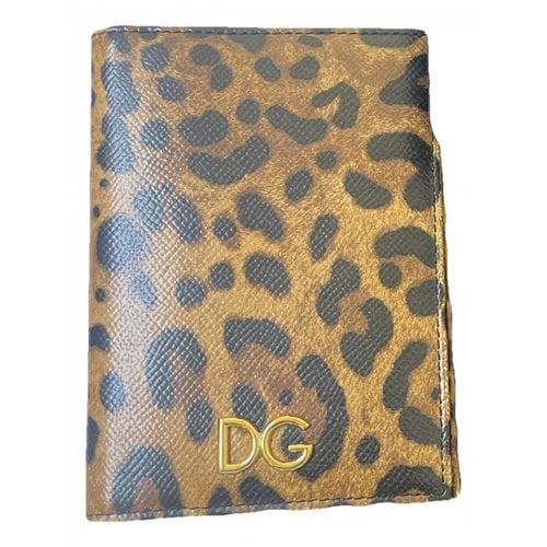 Pre-owned Dolce & Gabbana Leather Card Wallet In Multicolour