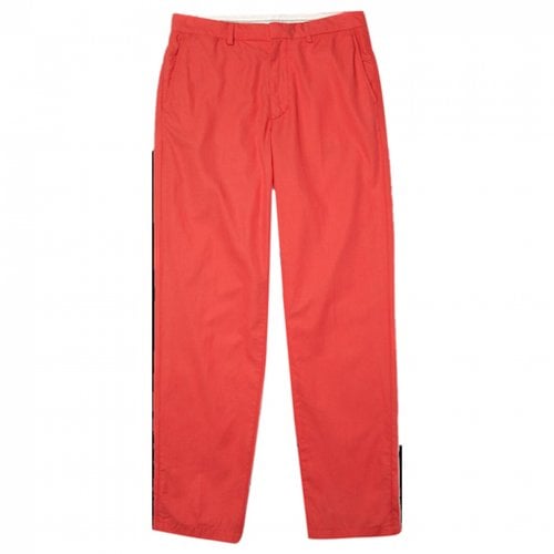 Pre-owned Lacoste Trousers In Red