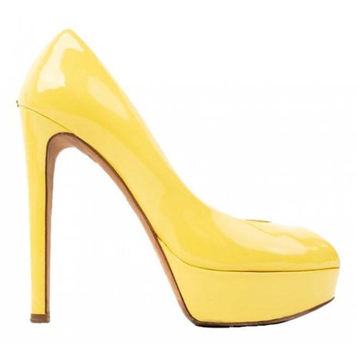 Pre-owned Dior Leather Heels In Yellow