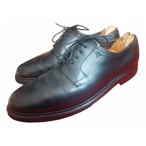 Pre-owned John Lobb Leather Lace Ups In Black