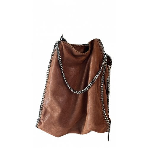 Pre-owned Stella Mccartney Falabella Vegan Leather Handbag In Brown