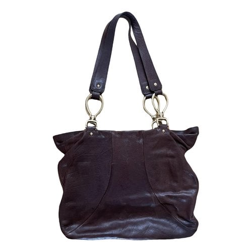 Pre-owned Romeo Gigli Leather Handbag In Brown