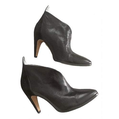 Pre-owned Givenchy Leather Ankle Boots In Black