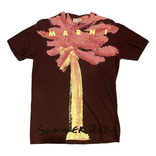 Pre-owned Marni T-shirt In Burgundy
