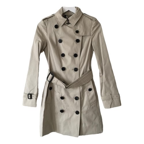 Pre-owned Burberry Sandringham Trench Coat In Grey