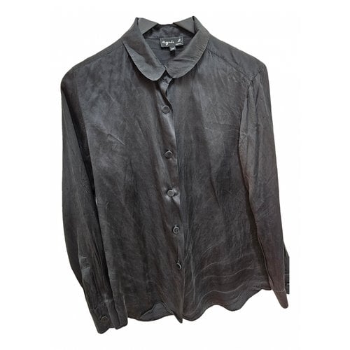 Pre-owned Agnès B. Silk Shirt In Black