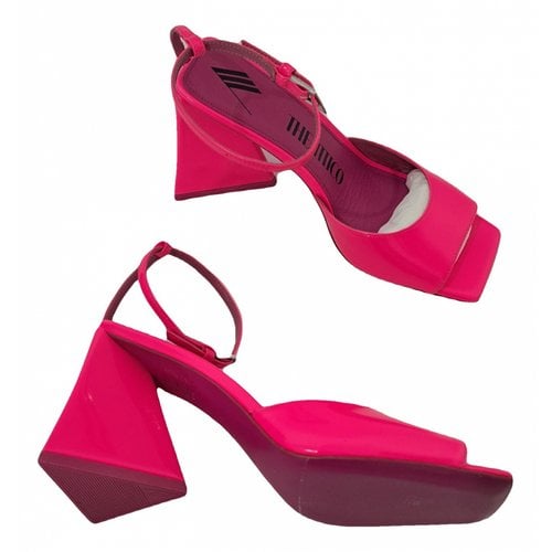 Pre-owned Attico Leather Sandal In Pink