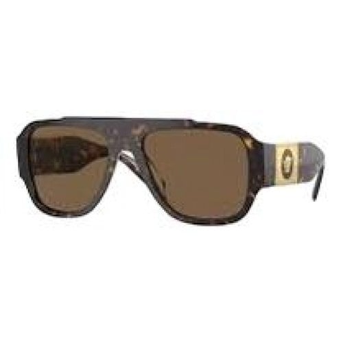 Pre-owned Versace Aviator Sunglasses In Brown