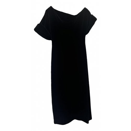 Pre-owned Christopher Kane Velvet Mid-length Dress In Black