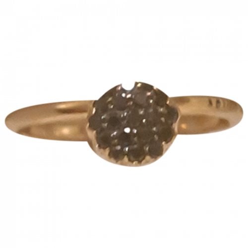 Pre-owned Selim Mouzannar Pink Gold Ring In Black