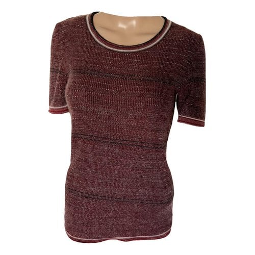 Pre-owned Chanel Cashmere Polo In Burgundy