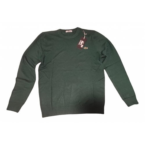 Pre-owned Lacoste Wool Pull In Green