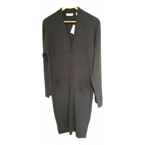Pre-owned Equipment Wool Cardigan In Anthracite