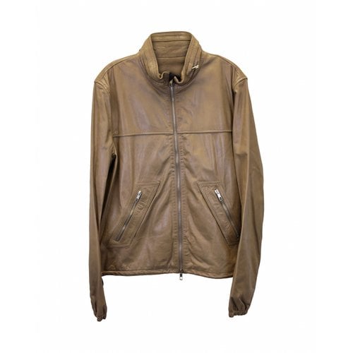 Pre-owned Valentino Leather Biker Jacket In Brown