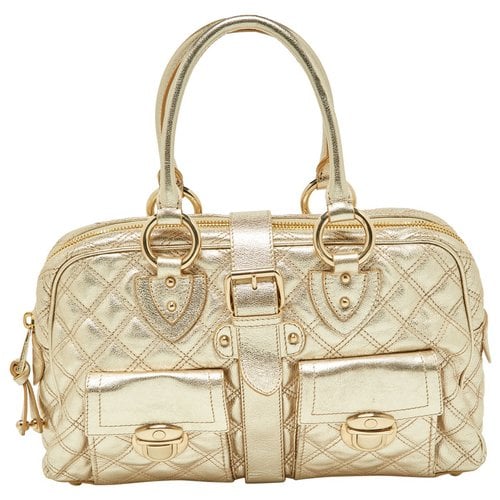 Pre-owned Marc Jacobs Leather Satchel In Gold
