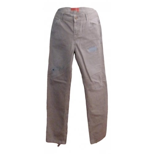 Pre-owned Manila Grace Straight Pants In Other