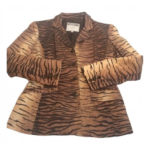 Pre-owned Moschino Blazer In Brown