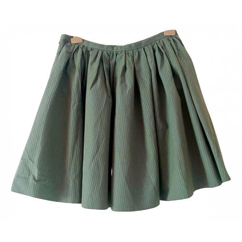 Pre-owned Prada Mid-length Skirt In Green