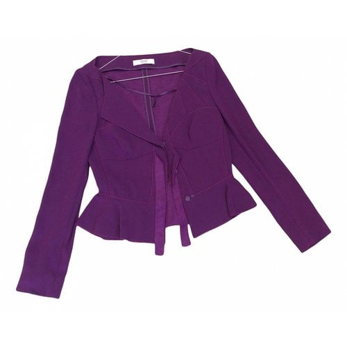 Pre-owned Prada Wool Short Vest In Purple