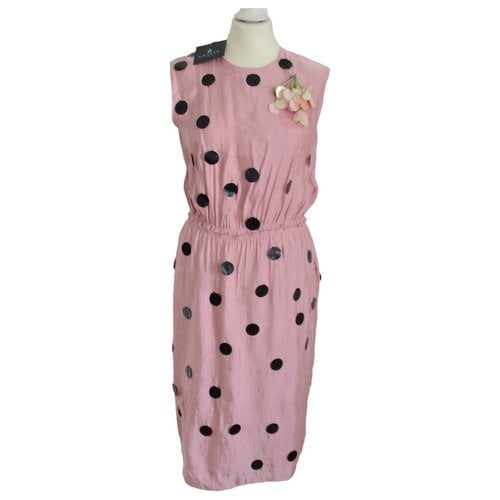 Pre-owned Lanvin Glitter Mid-length Dress In Pink