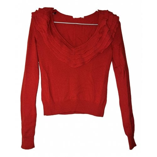 Pre-owned Valentino Vlogo Wool Jumper In Red