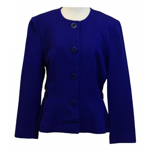 Pre-owned Celine Wool Suit Jacket In Blue