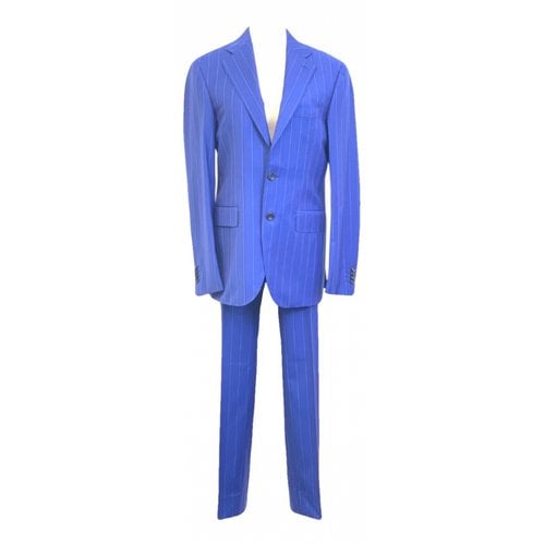 Pre-owned Canali Wool Suit In Blue