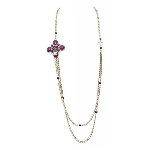 Pre-owned Chanel Necklace In Purple