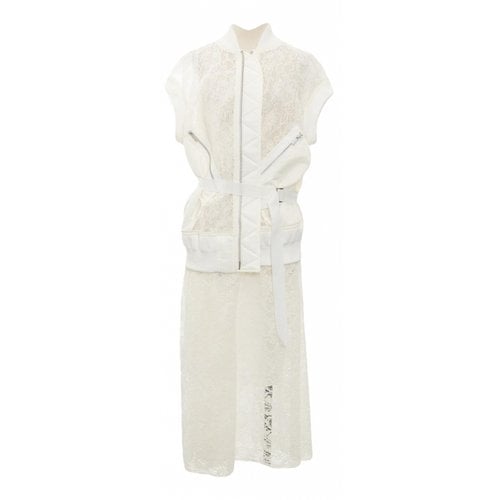 Pre-owned Sacai Mid-length Dress In White