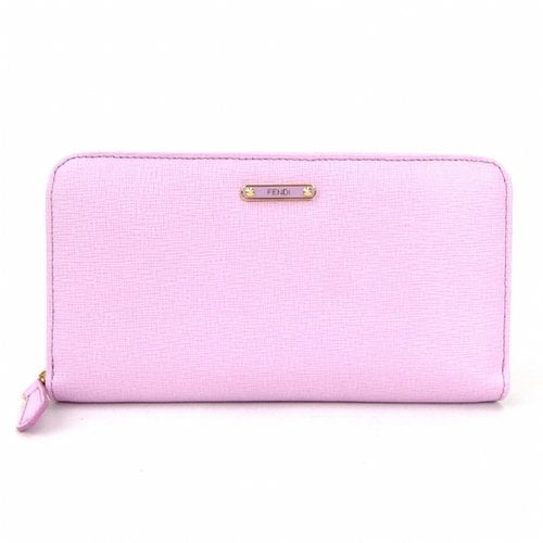 Pre-owned Fendi Leather Purse In Pink
