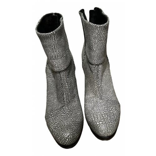 Pre-owned Rag & Bone Leather Boots In Grey