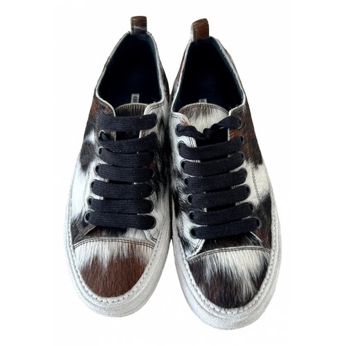 Pre-owned Ann Demeulemeester Pony-style Calfskin Trainers In Multicolour