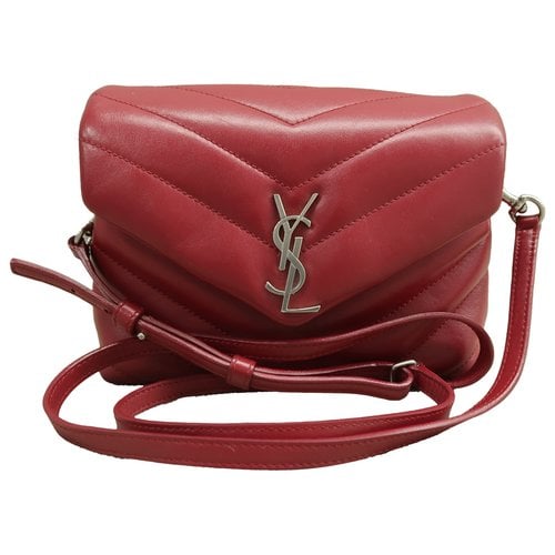 Pre-owned Saint Laurent Loulou Leather Handbag In Red