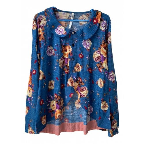Pre-owned Issey Miyake Blouse In Blue