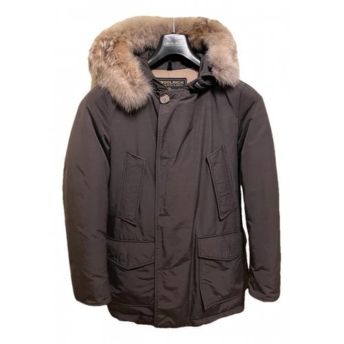 Pre-owned Woolrich Puffer In Grey