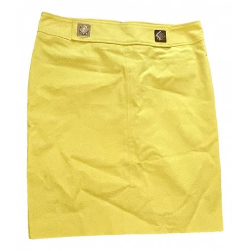 Pre-owned Versace Mini Skirt In Yellow