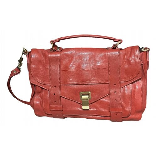 Pre-owned Proenza Schouler Ps1 Leather Handbag In Red