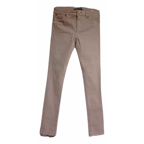 Pre-owned Superfine Slim Jeans In Camel
