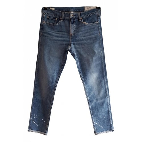 Pre-owned Rag & Bone Straight Jeans In Blue