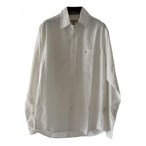 Pre-owned Burberry Linen Shirt In White