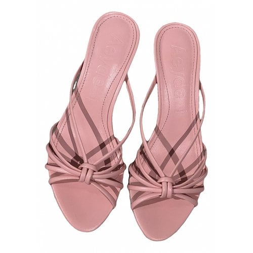 Pre-owned Aeyde Leather Sandal In Pink